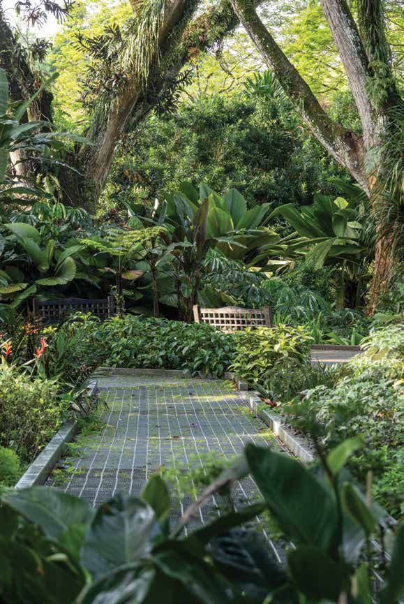 Lush gardens nearby