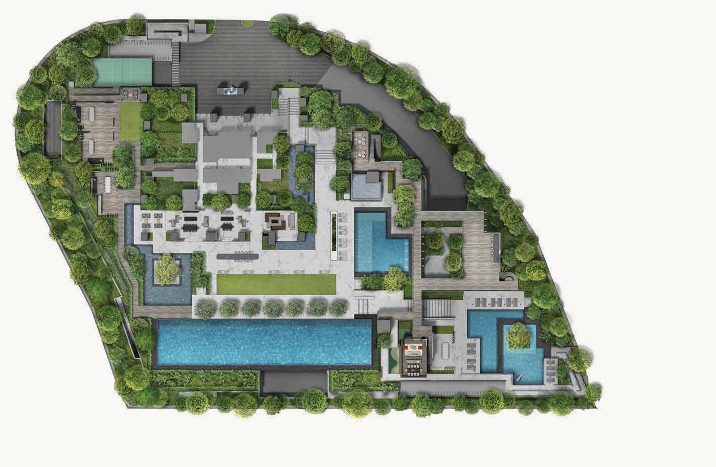 Promenade Peak site plan — Grand Promenade 1st storey plan